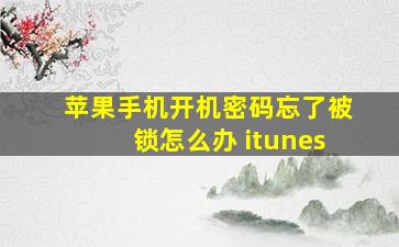 苹果手机开机密码忘了被锁怎么办 itunes